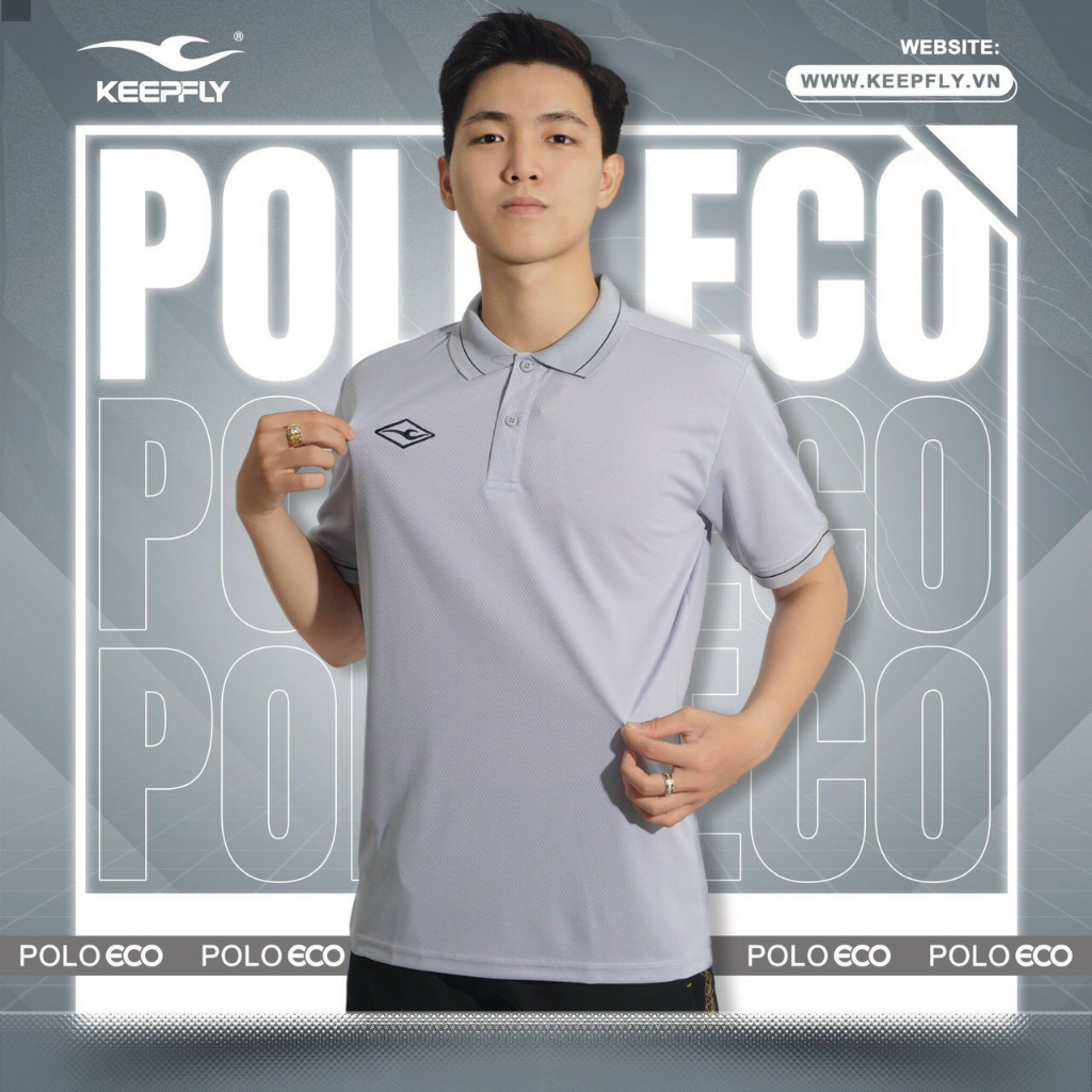 Áo Thun POLO ECO Nam Nữ - Hàng Chính Hãng Keep Fly, Vải co dãn thoáng mát.