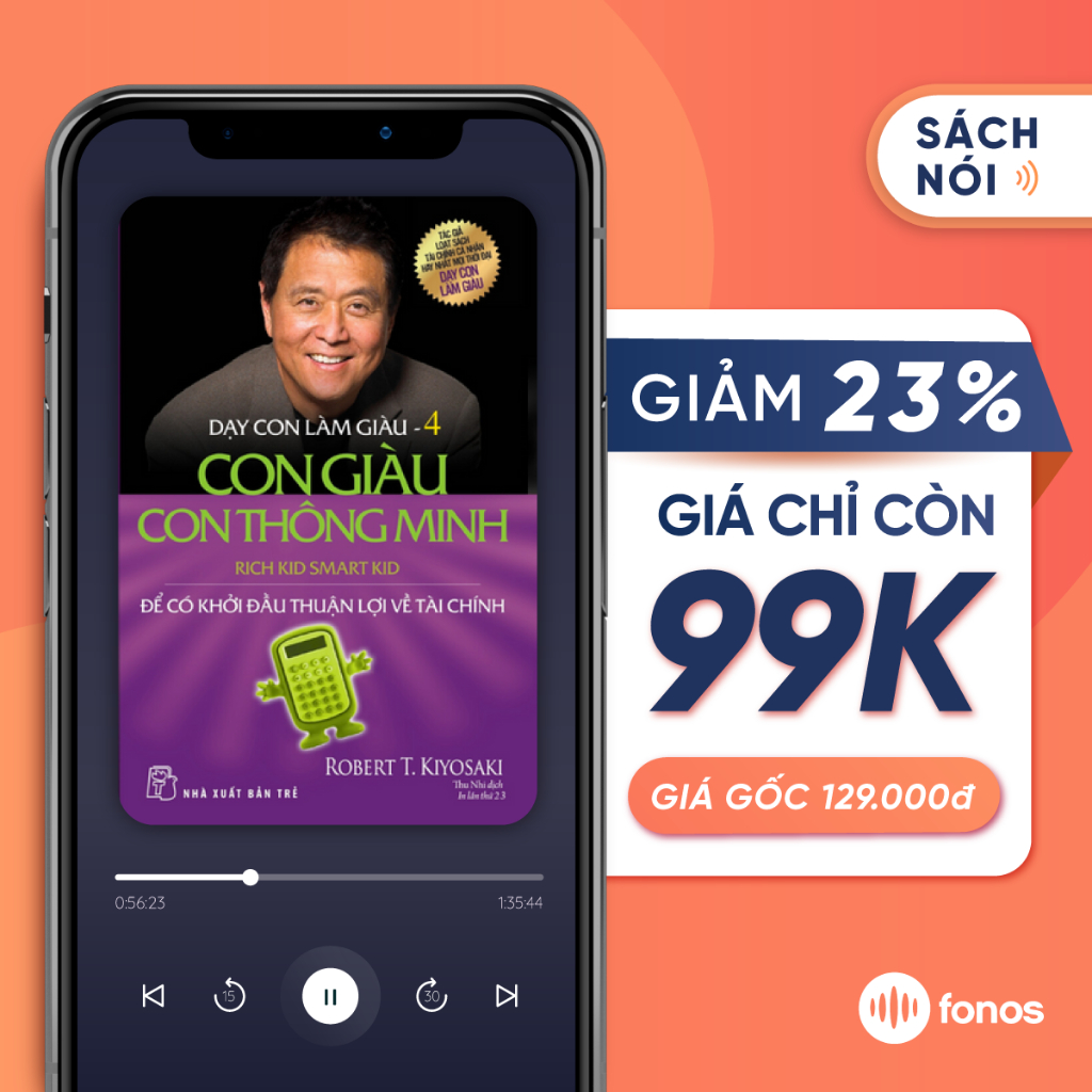 Sách nói: Dạy Con Làm Giàu - Tập 4: Con Giàu Con Thông Minh [E-Voucher Fonos]