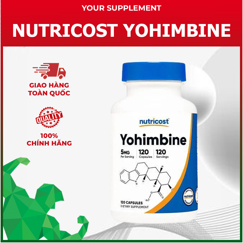 Nutricost Yohimbine HCL Capsules, 5 mg - 120 viên