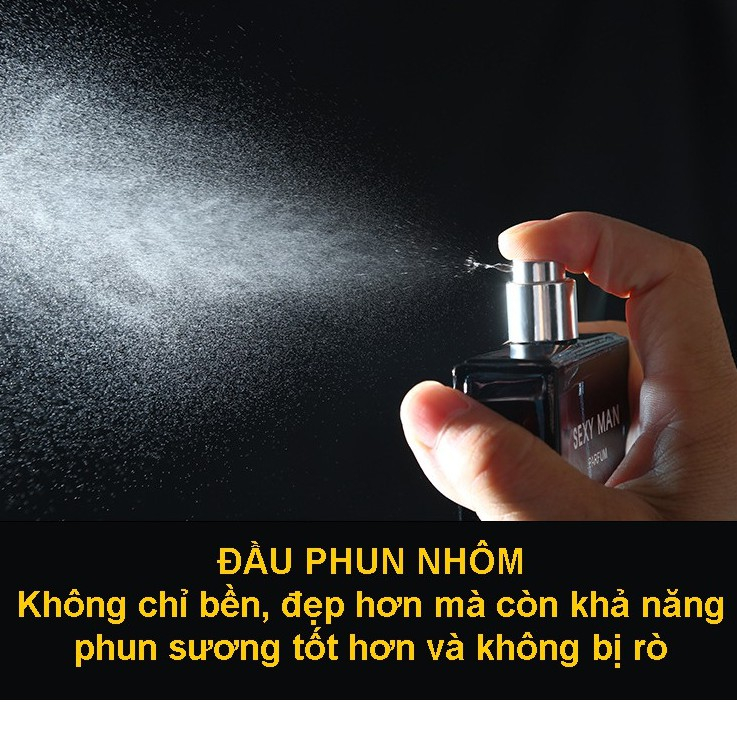 Nước hoa nam Sexy Man 55ml thơm lâu với hương thơm đầy quyến rũ, Nước hoa nam rẻ với độ lưu hương lâu từ 3-7h