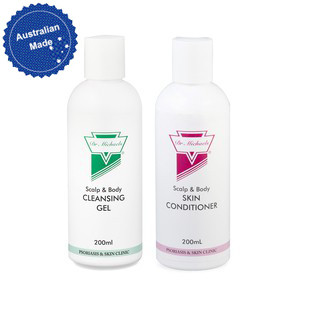 Bộ Gel gội, Dà Dưỡng dành cho Nấm da đầu và Gàu Dr Michaels - OTC ( Australia )