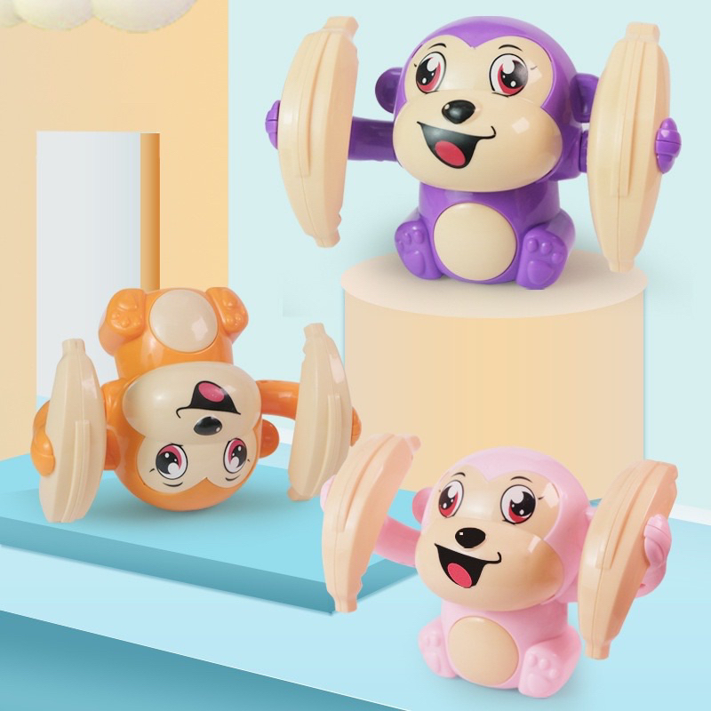 Đồ Chơi Khỉ Nhào Lộn Xoay 360 Độ Cho Bé Sơ Sinh Và Trẻ Nhỏ