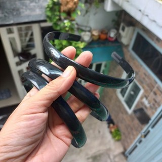 Combo 3 cái Bờm cài tóc nhựa mềm màu đen (bản 1.5cm)
