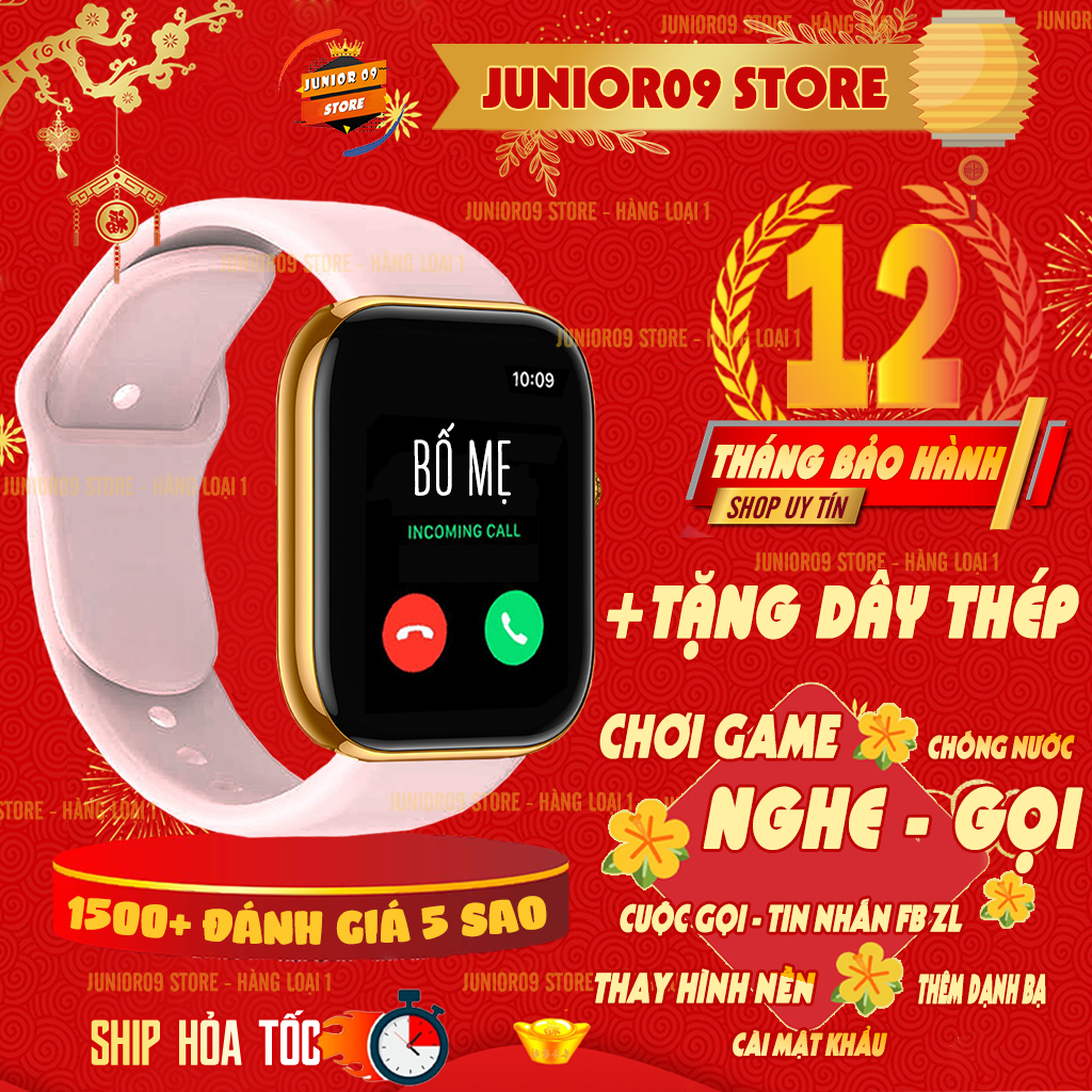 Đồng hồ thông minh JUNIOR09 WATCH 8, Smartwatch Nghe gọi, Chơi game, Theo dõi Sức khỏe, Chống nước, Nhận thông báo