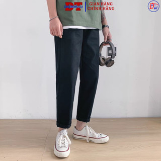 Quần Baggy Nam Nữ 🌸 FREESHIP+ẢNH THẠT 🌸 KAKI Ống Suông Unisex - Kiểu quần thun vải đen và be