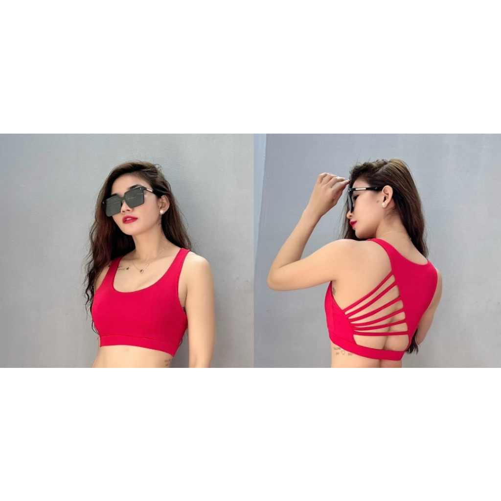 Áo bra V89 có mút ngực , áo tập gym yoga aerobic, đồ thể thao