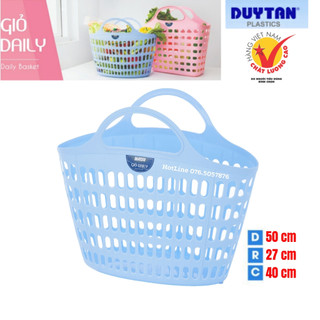 BỘ 2 Giỏ xách đi chợ Daily OVAL nhựa duy tân
