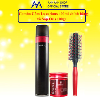 Combo gôm luxurious 400ml và sáp osis 100gr siêu cứng và giữ nếp lên tới 24h