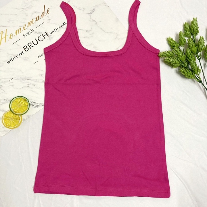 Áo hai dây, Áo thun nữ, Áo thun 2 dây, Áo thun cotton co giãn, Áo mặc trong vest A2D