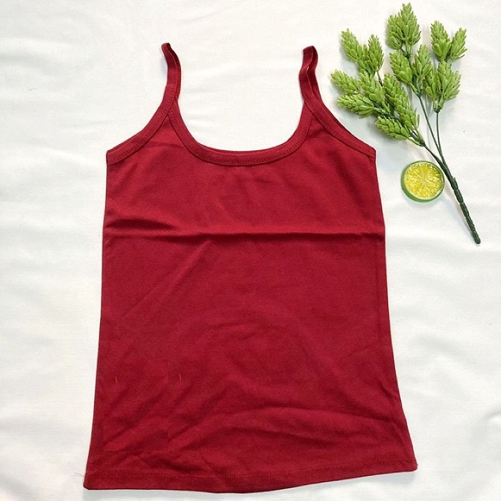 Áo hai dây, Áo thun nữ, Áo thun 2 dây, Áo thun cotton co giãn, Áo mặc trong vest A2D