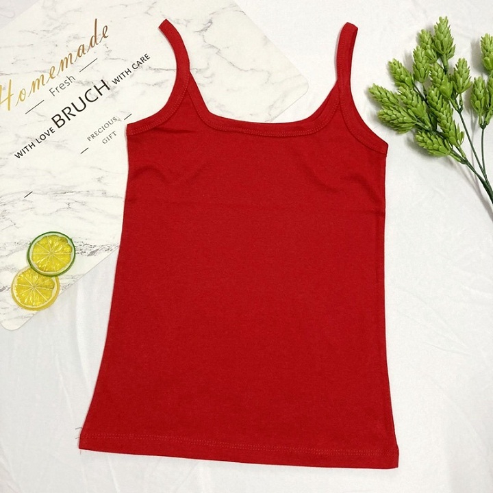 Áo hai dây, Áo thun nữ, Áo thun 2 dây, Áo thun cotton co giãn, Áo mặc trong vest A2D