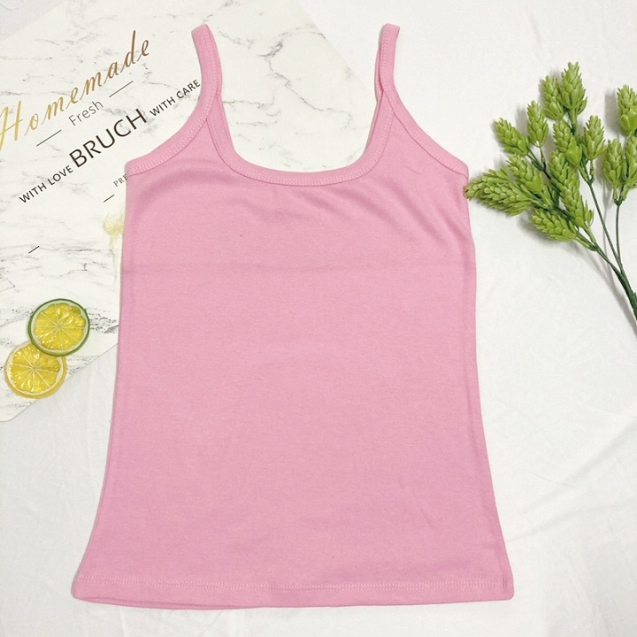 Áo hai dây, Áo thun nữ, Áo thun 2 dây, Áo thun cotton co giãn, Áo mặc trong vest A2D