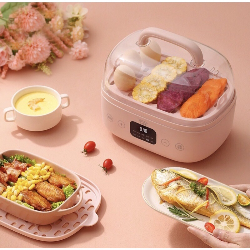 Nồi Hấp Điện Đa Năng 2 Tầng Lotor DZG-1 Dung Tích 6L Công Suất 800W Hàng Chính Hãng Bảo Hành 12 Tháng