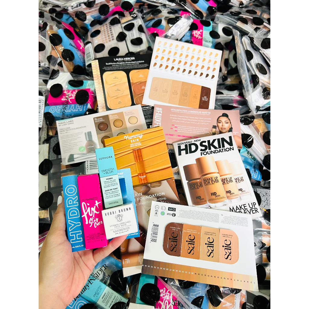 Set 8 sample kem nền trang điểm và 4 kem lót minisize