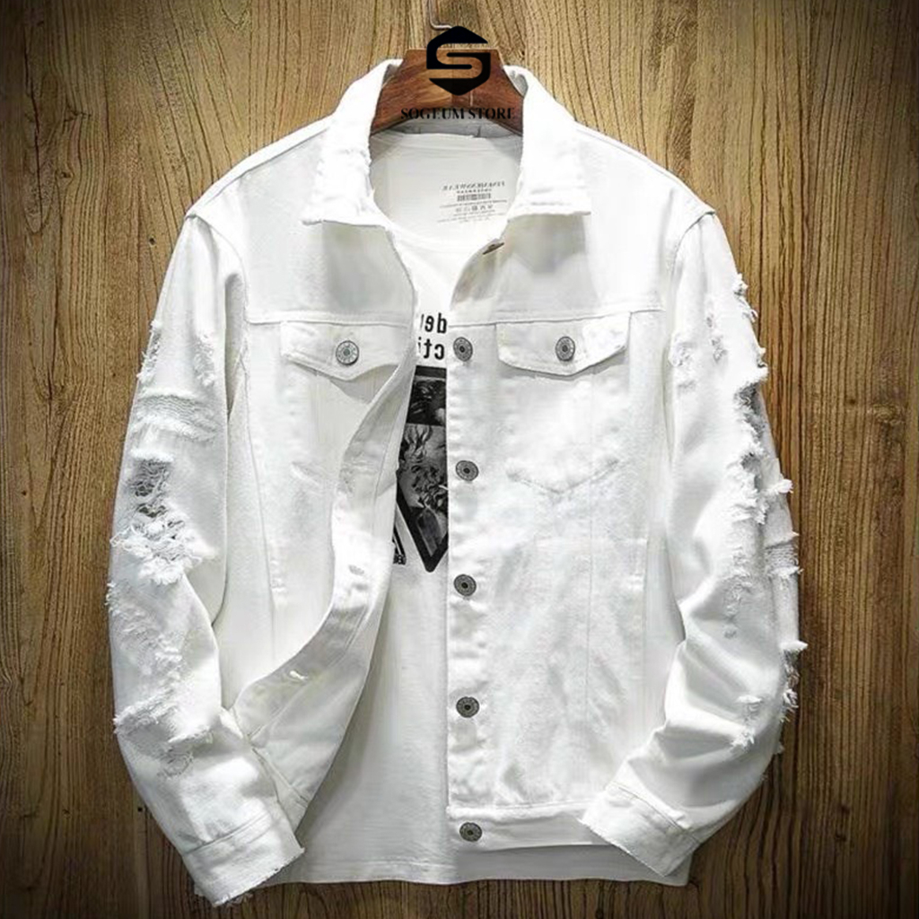 Áo Khoác jean nam nữ Form Rộng, áo khoác bò Unisex Màu Xanh Đen size SML - Sogeum