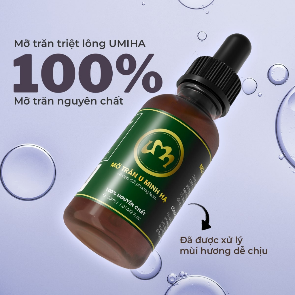 Mỡ trăn nguyên chất UMIHA không mùi hôi, thẩm thấu nhanh, không gây bết dính 30ml