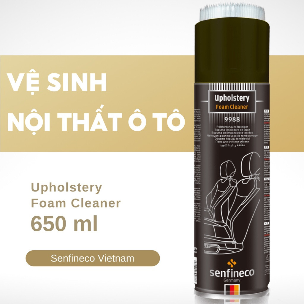 Xịt Vệ Sinh Nội Thất Xe Oto SENFINECO 9988 Upholstery foam cleaner