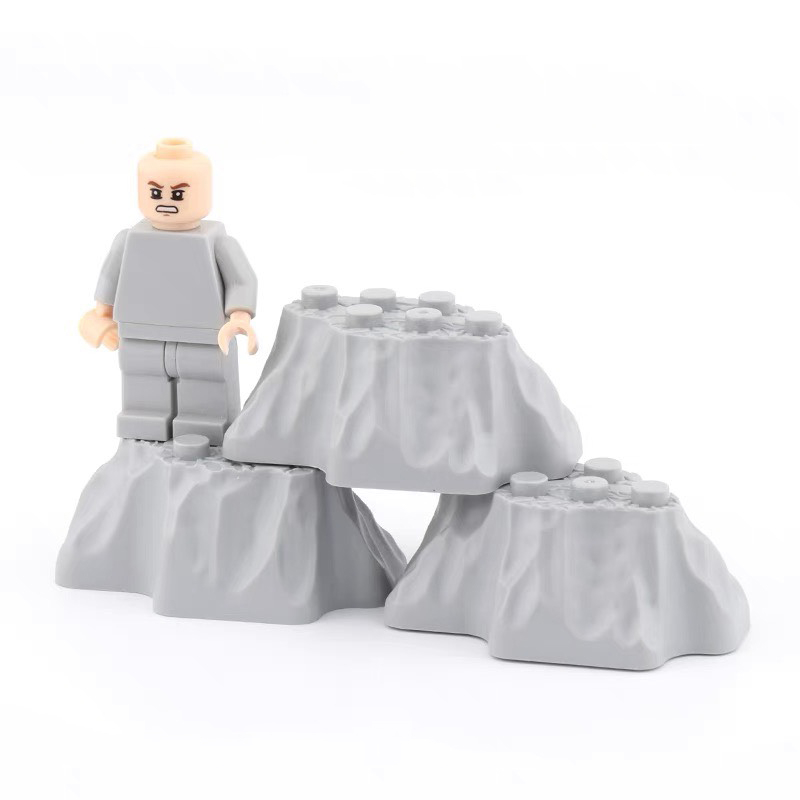 Đồ chơi lắp ráp Hòn non bộ Núi đá Viên đá - Phụ kiện MOC xếp hình mô hình địa hình gạch MOC cục đá xây dựng