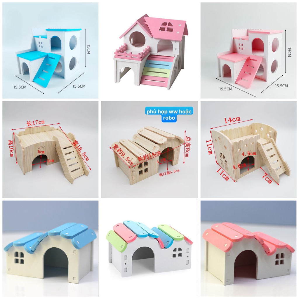Nhà ngủ cho hamster , nhà gỗ cho Hamster