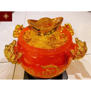 Bát tụ bảo chiêu tài chiêu lộc (Hũ chiêu tài) (Cao 20, dài 16, rộng 16)