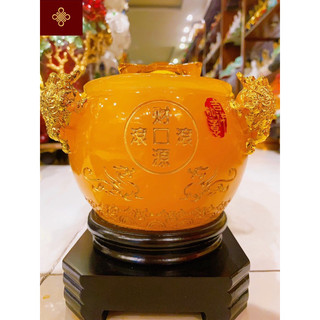 Bát tụ bảo chiêu tài chiêu lộc (Hũ chiêu tài) (Cao 20, dài 16, rộng 16)