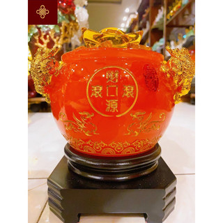 Bát tụ bảo chiêu tài chiêu lộc (Hũ chiêu tài) (Cao 20, dài 16, rộng 16)