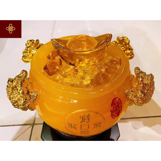 Bát tụ bảo chiêu tài chiêu lộc (Hũ chiêu tài) (Cao 20, dài 16, rộng 16)