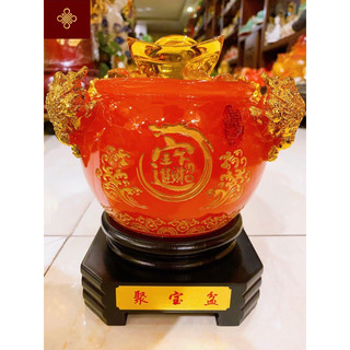 Bát tụ bảo chiêu tài chiêu lộc (Hũ chiêu tài) (Cao 20, dài 16, rộng 16)