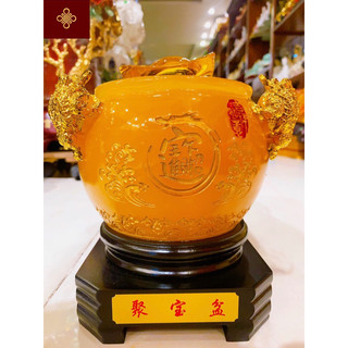 Bát tụ bảo chiêu tài chiêu lộc (Hũ chiêu tài) (Cao 20, dài 16, rộng 16)