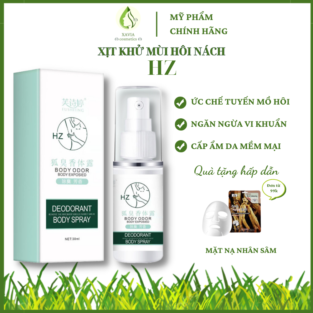 Xịt ngăn mồ hôi nách HZ - Xịt ngăn tiết mồ hôi, khử mùi, khử thâm cho vùng da dưới cánh tay luôn khô thoáng, thơm tho