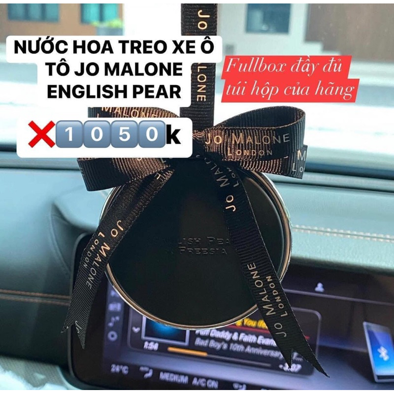 NƯỚC HOA KHÔ JOMALONE TREO XE OTO