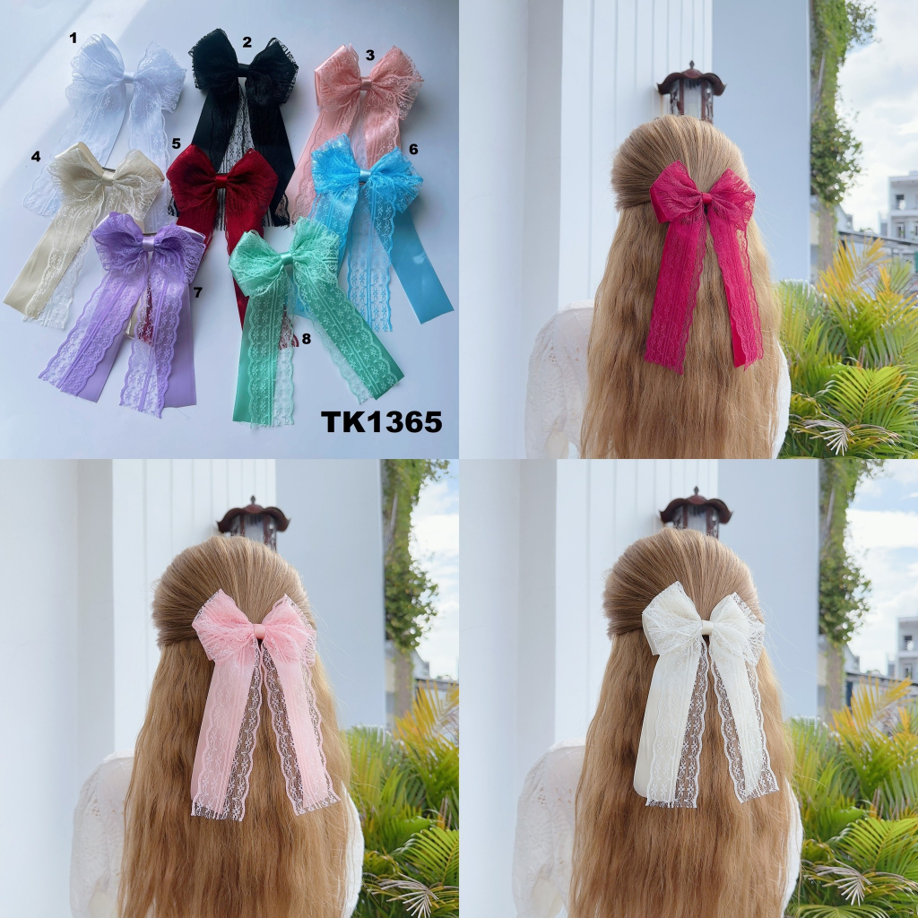 [TK1365] Kẹp Tóc HANDMADE phối ren siêu xinh