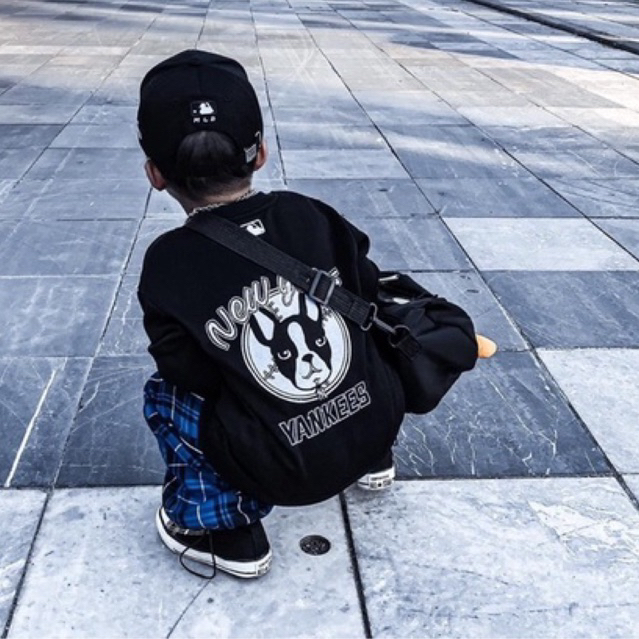 Áo hoodie cho bé New York  from rộng hoddie cá tính ấm áp