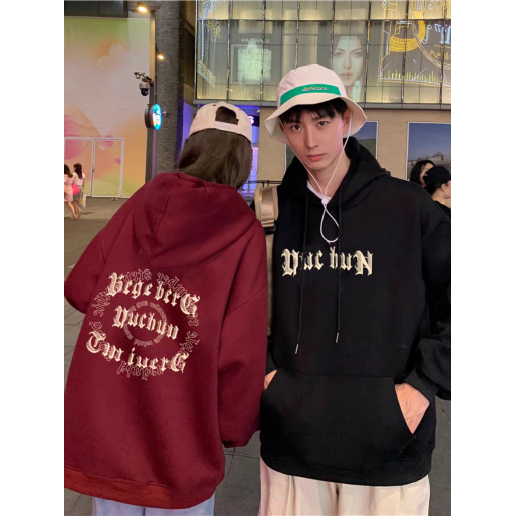 Áo hoodie nỉ Duchun mũ 2 lớp chất nỉ ngoại form rộng nam nữ