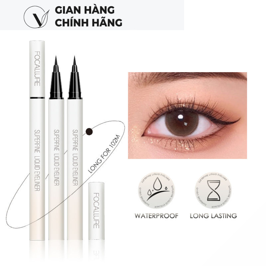 Bút kẻ mắt FOCALLURE dạng lỏng chống thấm nước nhanh khô 0.6g FA200 VM Cosmetic