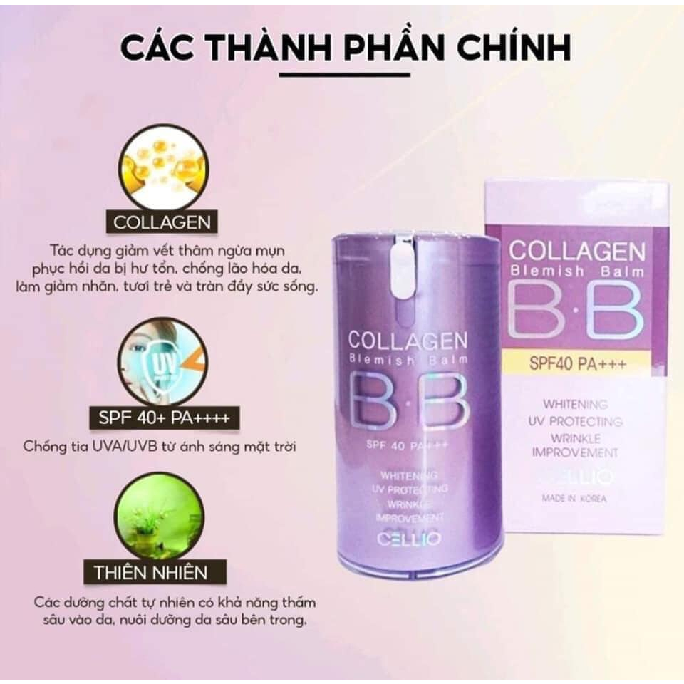 Kem nền dưỡng da Cellio Collagen Blemish Balm BB SPF 36 PA+++ 150ml