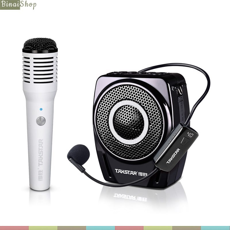 Máy Trợ Giảng Không Dây UHF - Takstar E8W, Hỗ Trợ Bluetooth, Cổng USB, Công Suất 18W, Sử Dụng 12 Giờ