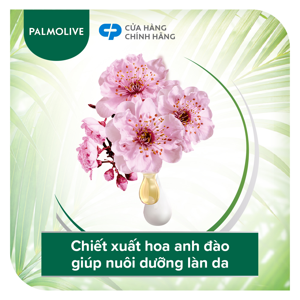 Sữa tắm Palmolive 100% chiết xuất từ hoa anh đào 500g và Dầu gội Palmolive có dầu xả sữa dừa 180ml