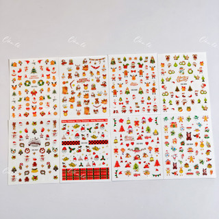 Sticker noel dán móng tay nail mới nhất