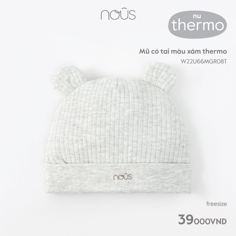 Mũ sơ sinh Nous - Chất liệu Nu Petit,  mềm, mịn nhiều mẫu cho bé trai bé gái