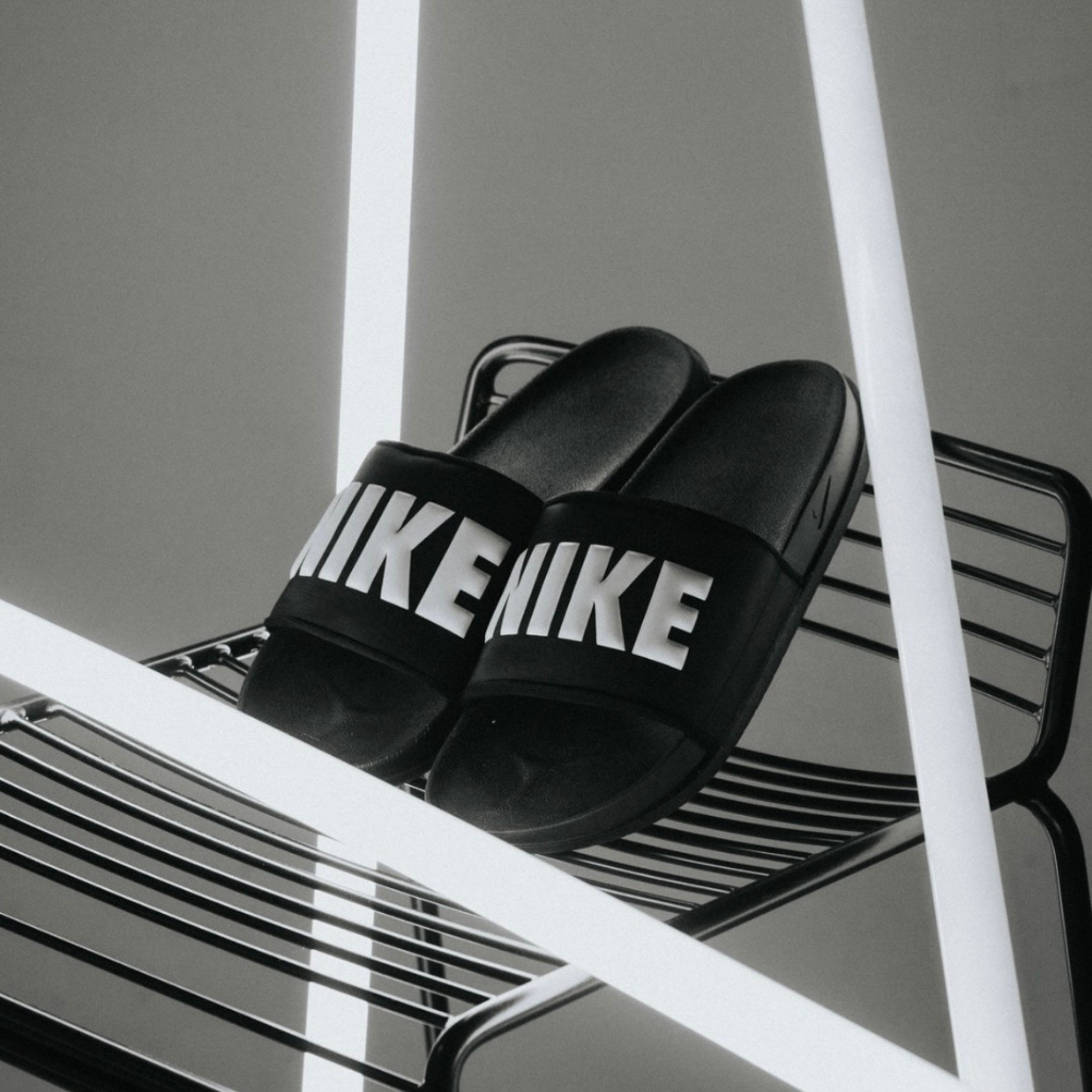 Dép chính hãng Ni.ke OffCourt Slide đen chữ trắng BQ4639-012 dép quai ngang nam êm nhẹ thoải mái