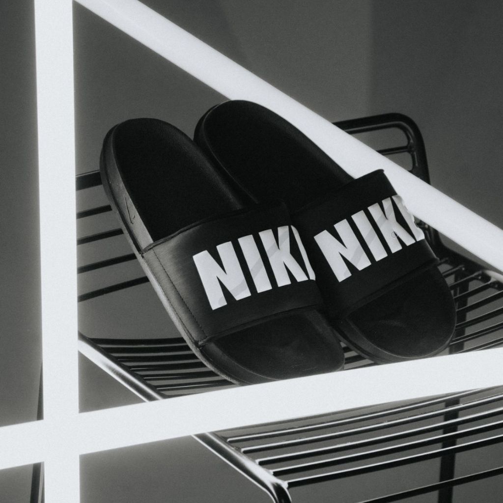 Dép chính hãng Ni.ke OffCourt Slide đen chữ trắng BQ4639-012 dép quai ngang nam êm nhẹ thoải mái