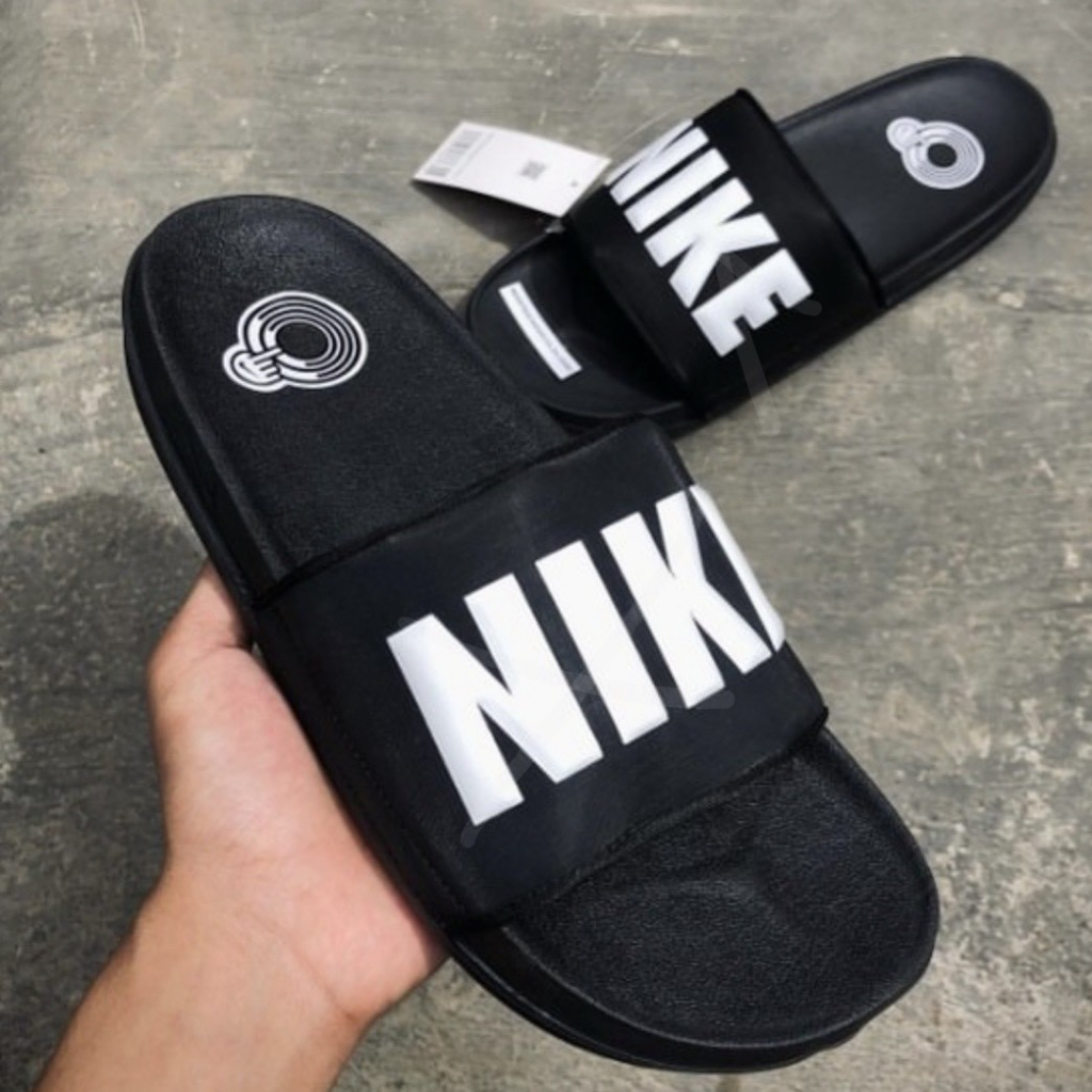 Dép chính hãng Ni.ke OffCourt Slide đen chữ trắng BQ4639-012 dép quai ngang nam êm nhẹ thoải mái