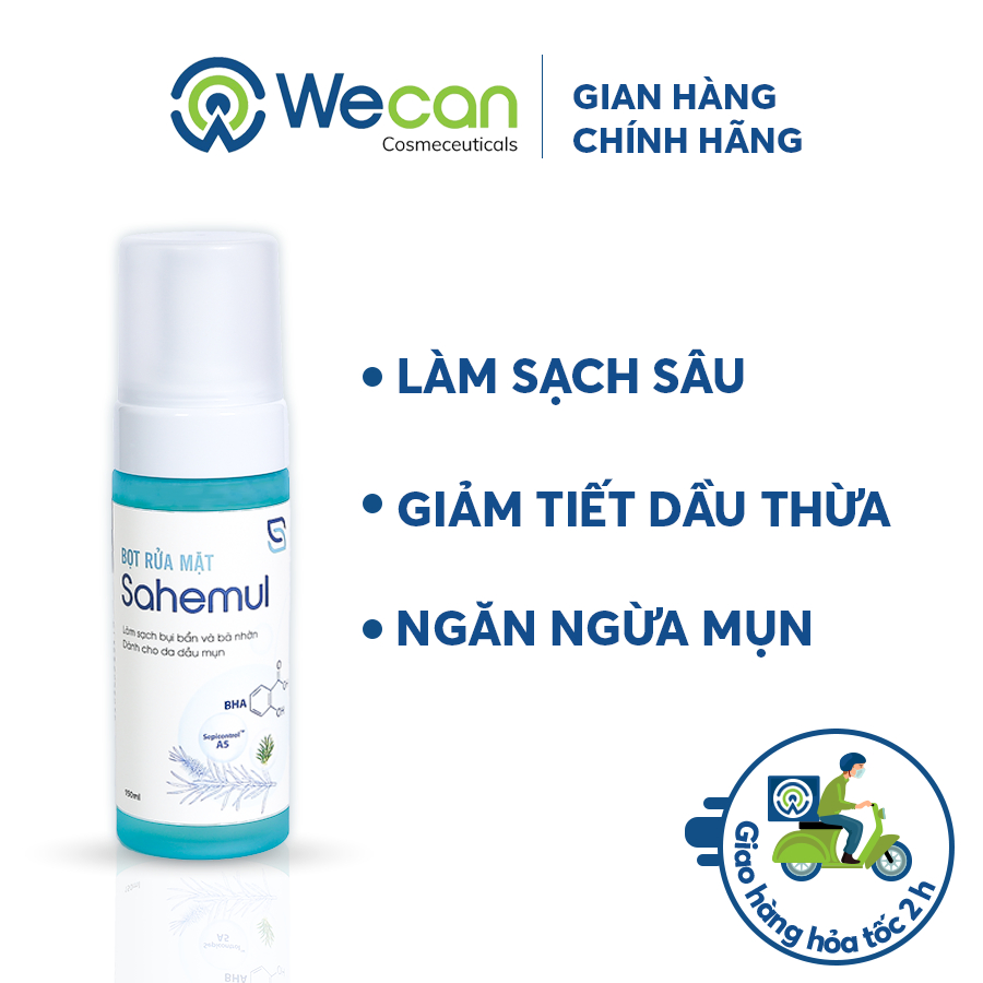 [Quà tặng] Bọt Rửa Mặt Sạch Sâu Chuyên Dùng Cho Da Dầu Mụn Sahemul 50ml