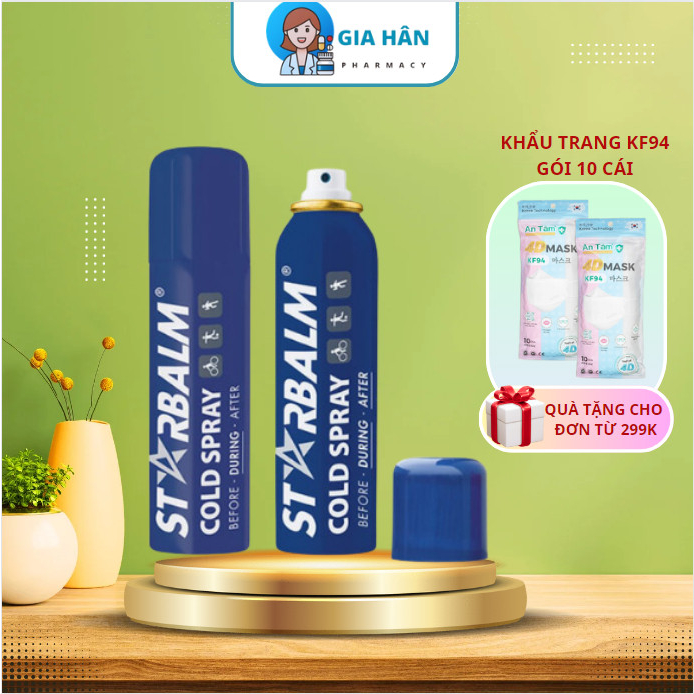 Chai xịt lạnh Starbalm - Hà Lan giảm đau tức thời (150ml) Cold spray