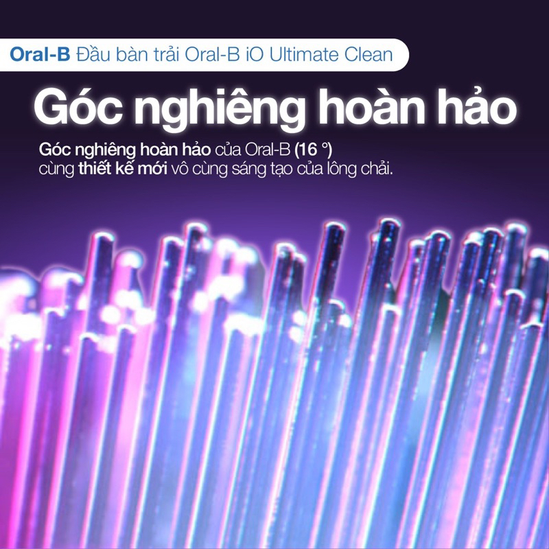 Đầu bàn chải điện iO Ultimate Clean. Chỉ phù hợp với dòng bàn chải điện OralB iO