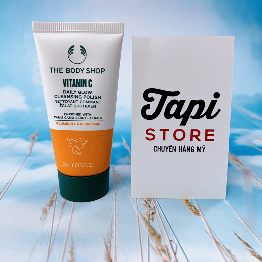 Sữa rửa mặt tẩy tế bào chết Vitamin C The Body Shop Vitamin C Glow Cleansing Polish