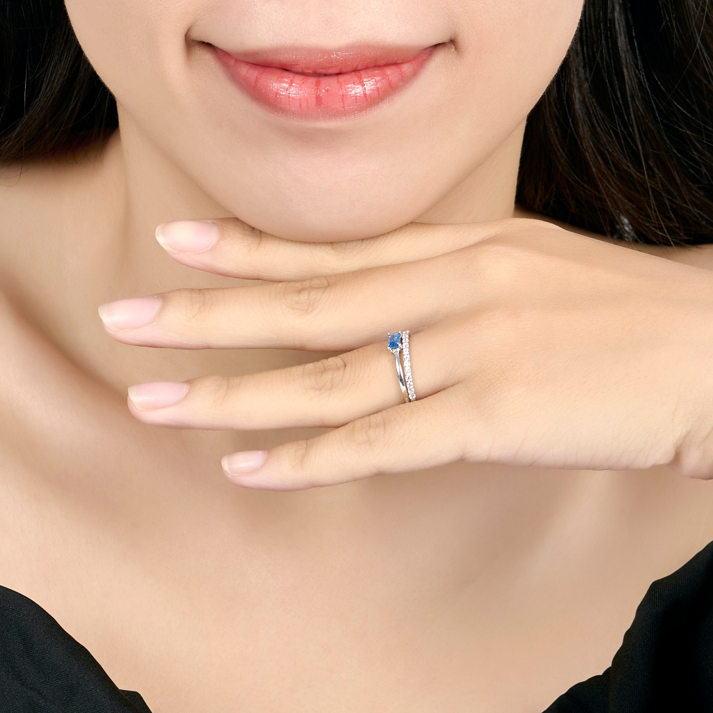 Nhẫn Bạc đính đá Sythentic PNJSilver ZTXMK000055