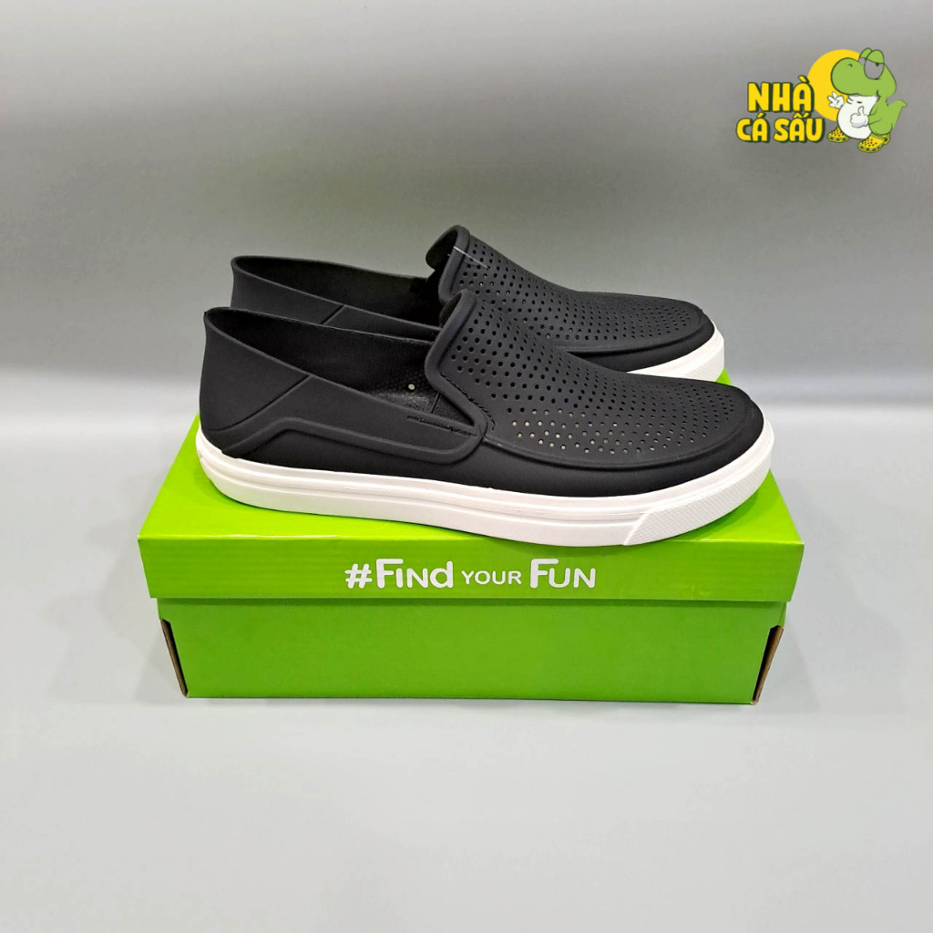 Giày crocs citilane roka slip on men bằng nhựa EVA nguyên khối, giày lười cross cho nam đi mưa chống trượt crocs house