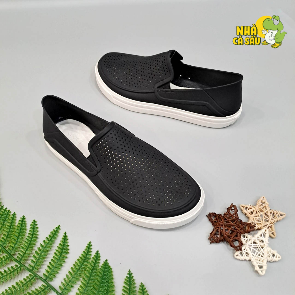 Giày crocs citilane roka slip on men bằng nhựa EVA nguyên khối, giày lười cross cho nam đi mưa chống trượt crocs house